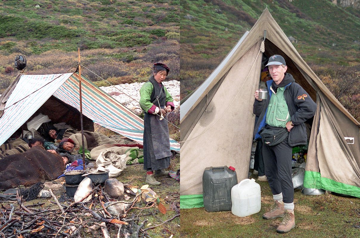 14 1 Yak Herders And Egg Lady, Jerome Ryan Drinking Tea At Pethang camp